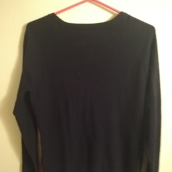 Cardigan with red, navy blue, white, and silver - Picture 3 of 3